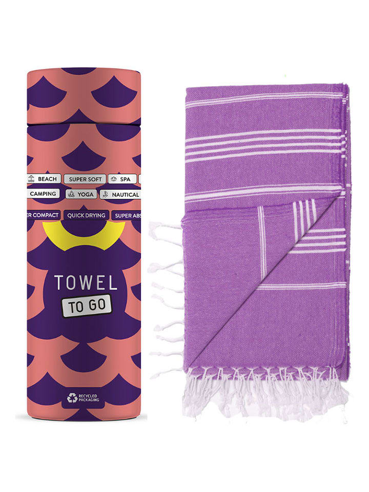 Samimi Chusta hammam w kolorze fioletowym - 180 x 100 cm rozmiar: onesize