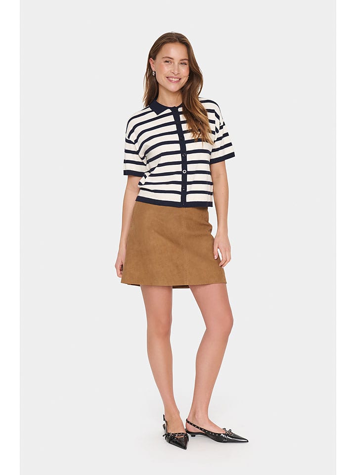 SAINT TROPEZ Kardigan w kolorze kremowym rozmiar: M