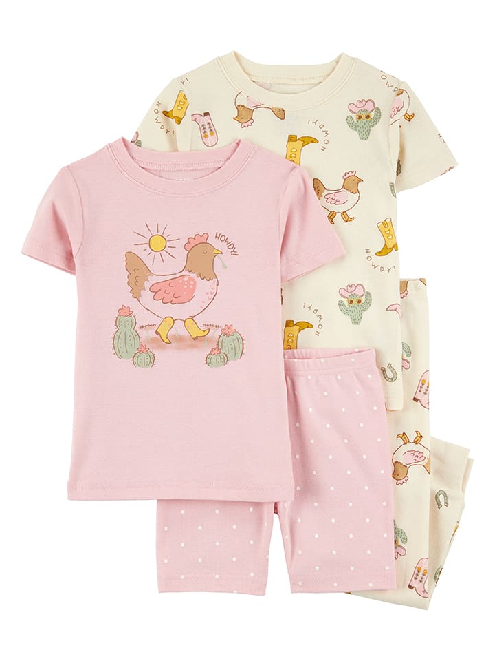 carter's Piżamy (2 szt.) w kolorze kremowo-jasnoróżowym rozmiar: 98