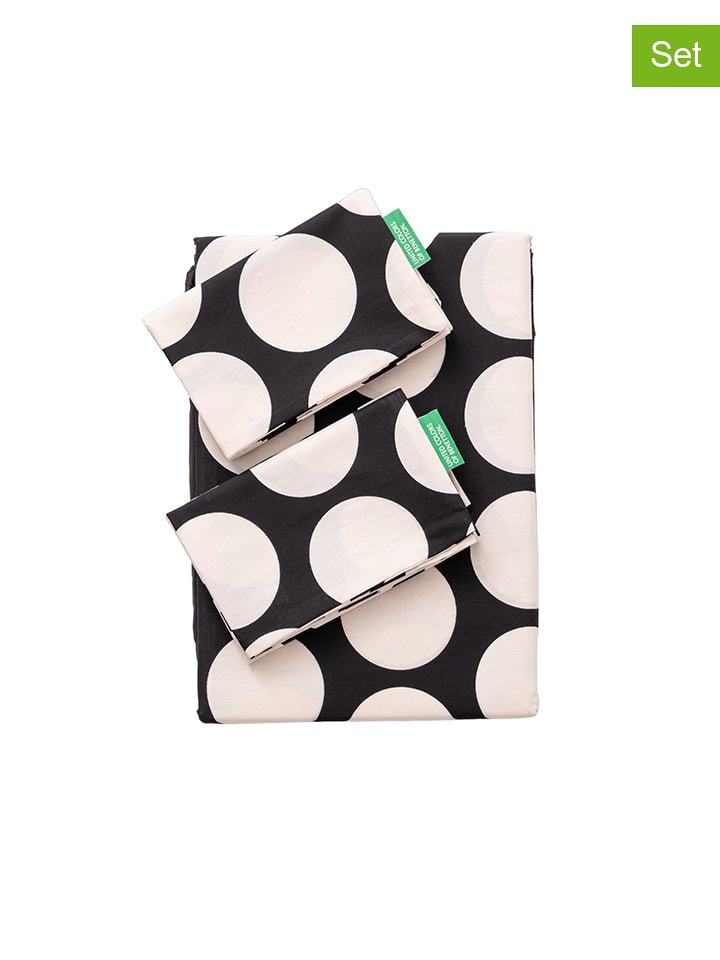 Benetton 4-częściowy komplet pościeli w kolorze czarno-białym rozmiar: 220x220 cm