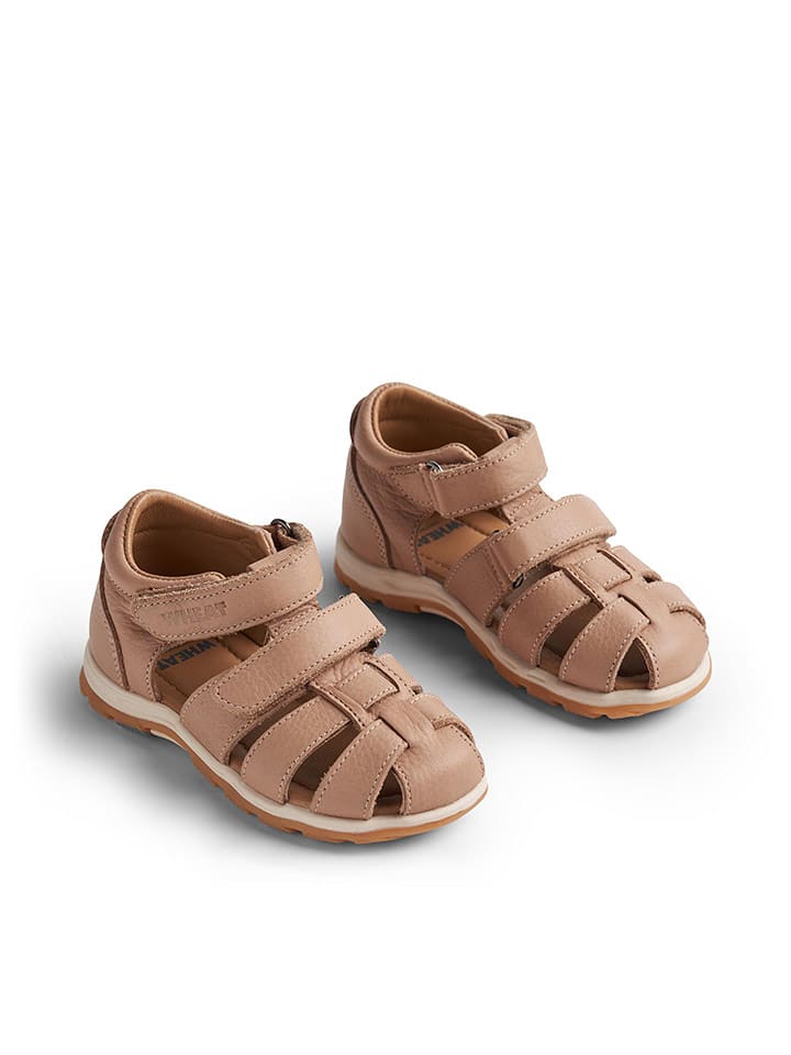 Wheat Skórzane półsandały "Frei" w kolorze jasnoróżowym rozmiar: 31