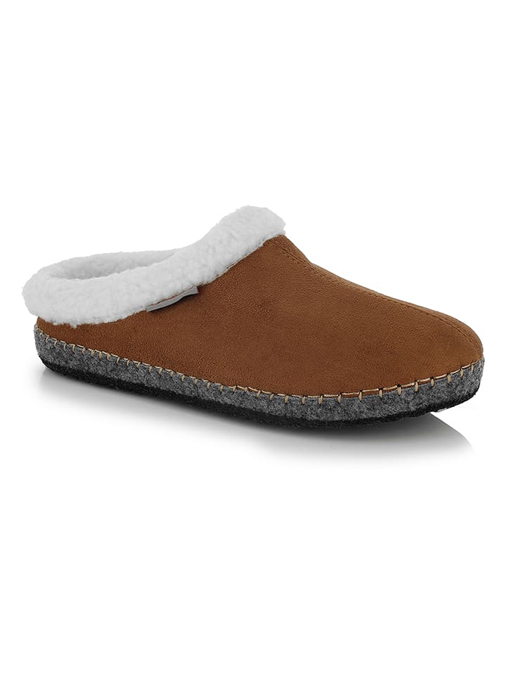 Kimberfeel Kapcie "Wooly" w kolorze jasnobrązowo-białym rozmiar: 43