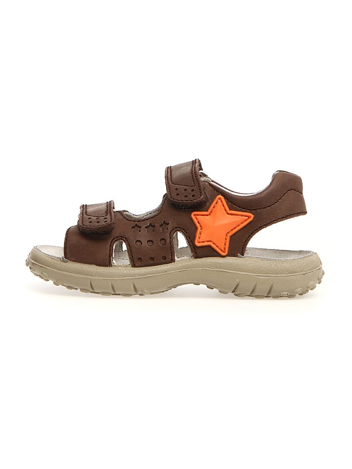 Naturino Skórzane sandały "5675" w kolorze brązowym rozmiar: 28