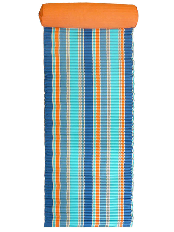 Le Comptoir de la Plage Mata plażowa w kolorze niebiesko-turkusowo-pomarańczowym - 180 x 60 cm rozmiar: onesize