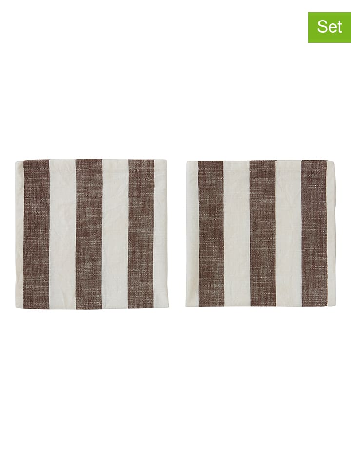 OYOY Serwetki (2 szt.) w kolorze jasnobrązowo-kremowym - 45 x 45 cm rozmiar: onesize