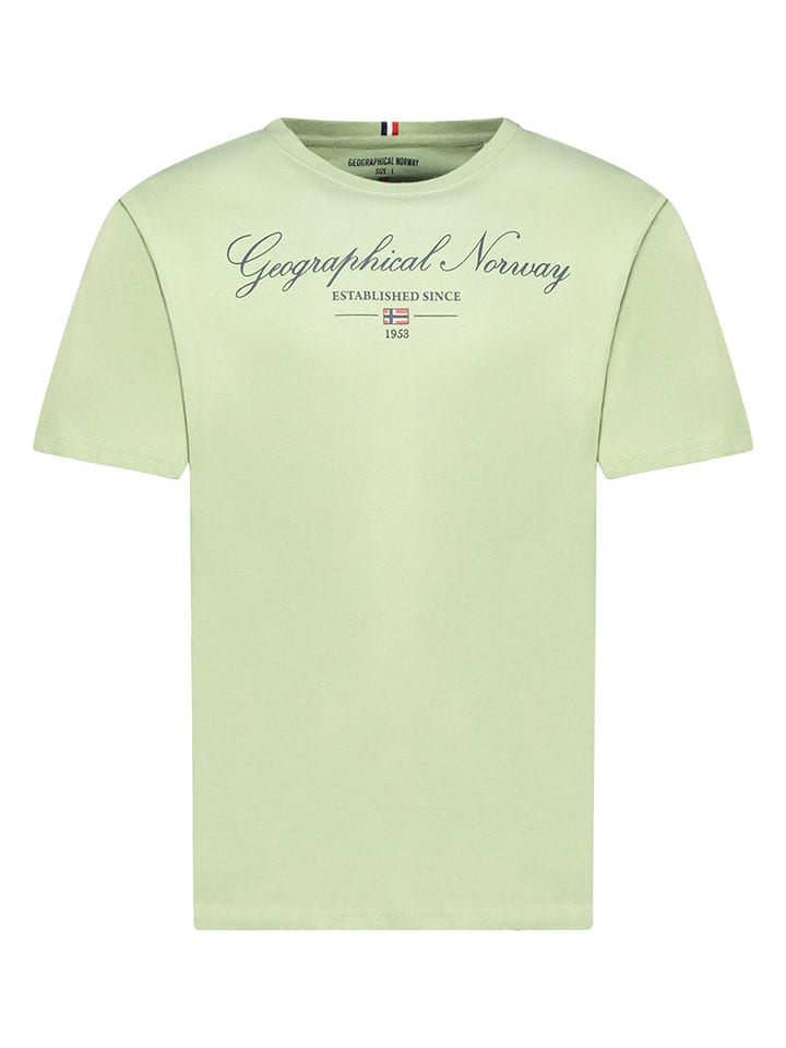 Geographical Norway Koszulka "Illumine" w kolorze zielonym rozmiar: XXL