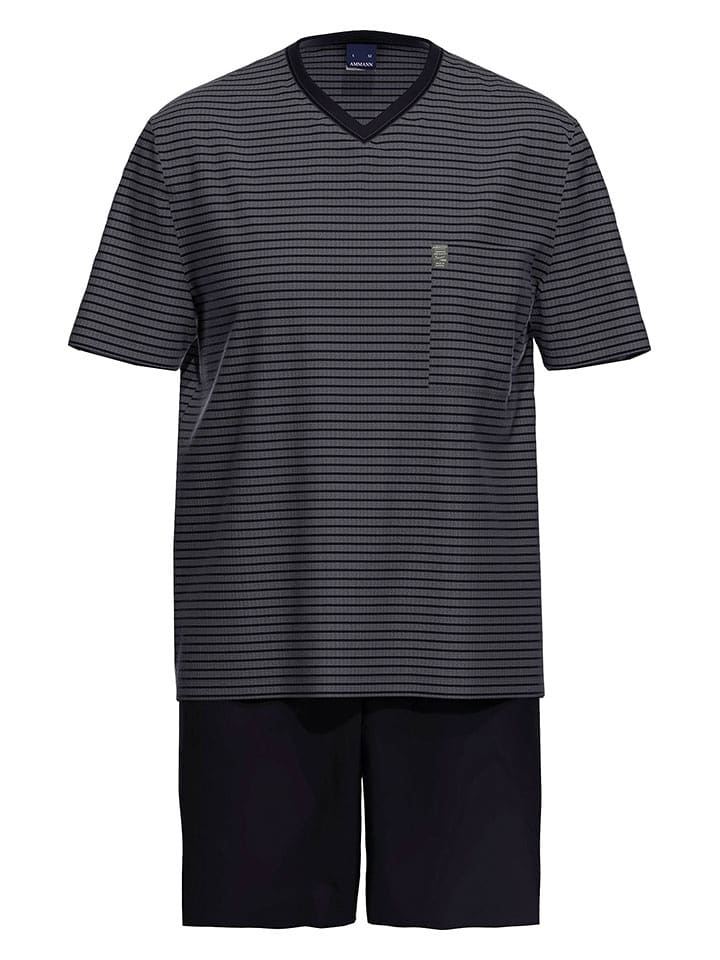 Ammann Piżama w kolorze antracytowo-czarnym rozmiar: 50