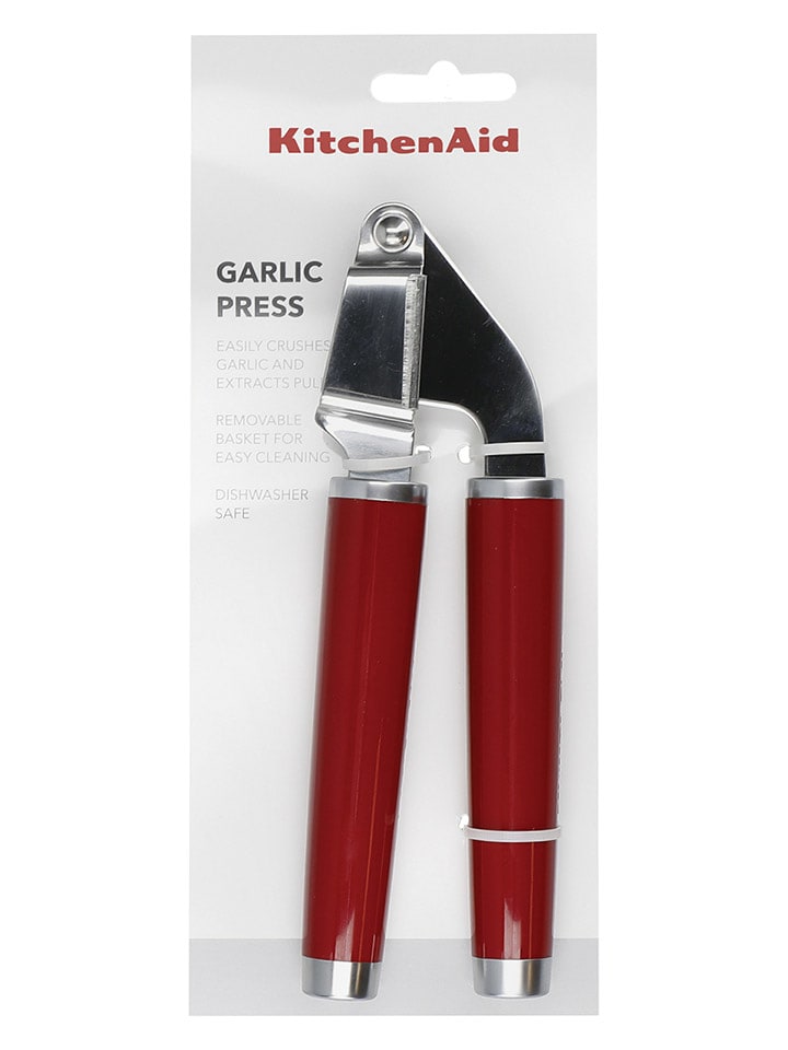 KitchenAid Praska w kolorze srebrno-czerwonym do czosnku - dł. 19 cm rozmiar: onesize