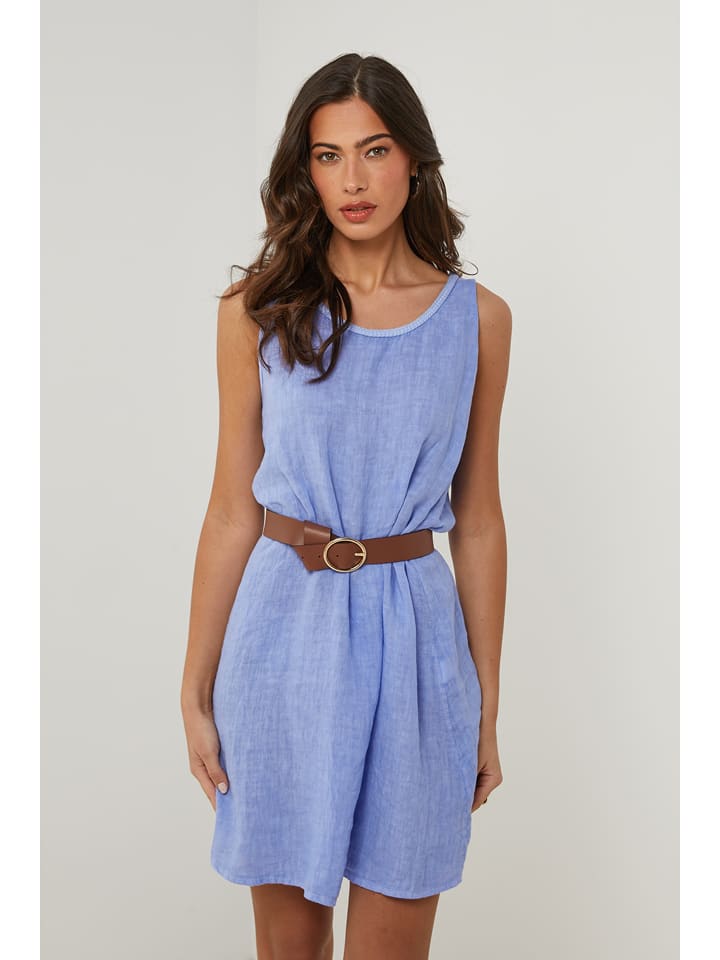 Le Monde du Lin Lniana sukienka w kolorze niebieskim rozmiar: 36/38