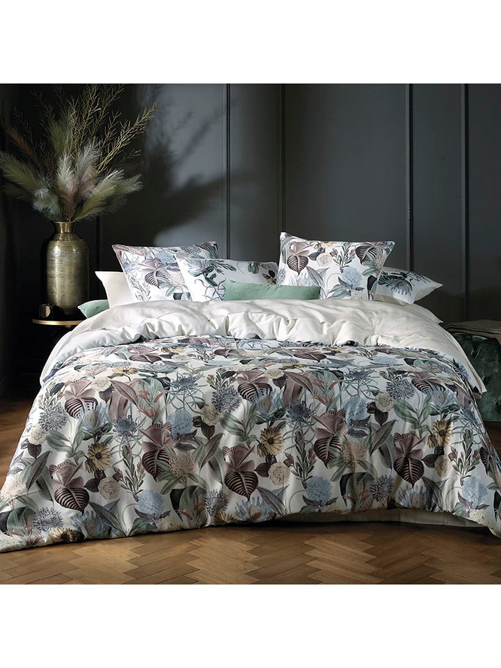 CXL by Christian Lacroix Komplet pościeli satynowej w kolorze szaro-kremowym rozmiar: 240x220 cm