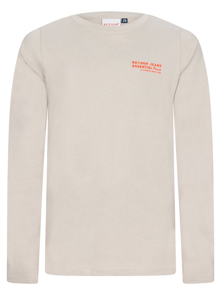 Retour Koszulka "Kjell" w kolorze beżowym rozmiar: 134/140