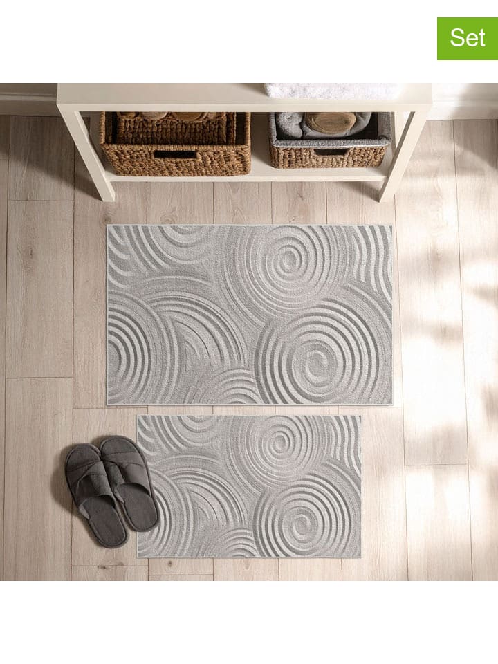 Colourful Cotton Dywaniki łazienkowe (2 szt.) w kolorze szarym rozmiar: onesize