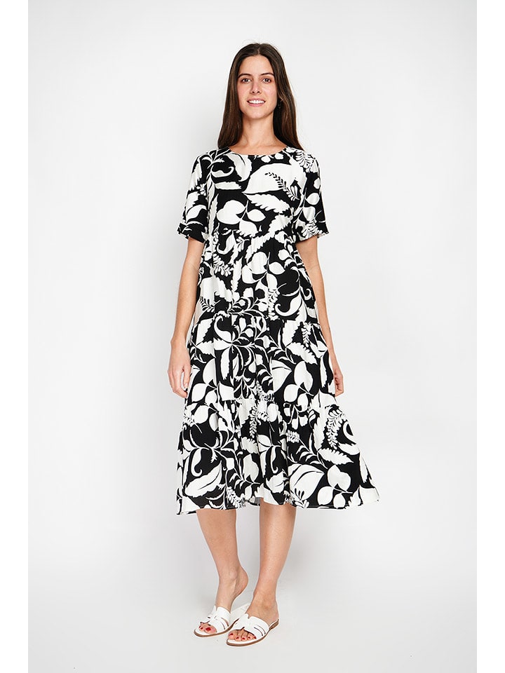 ASSUILI Sukienka w kolorze biało-czarnym rozmiar: 40