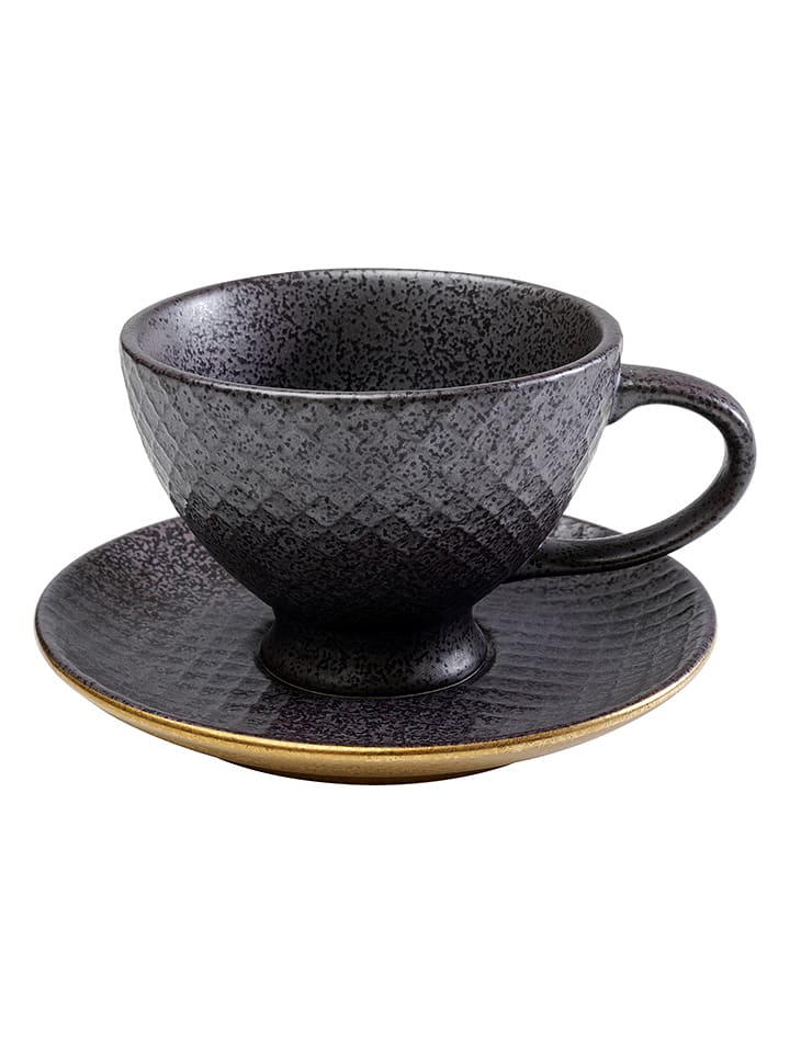 Kare Filiżanka "Diva" w kolorze czarno-złotym do kawy rozmiar: onesize
