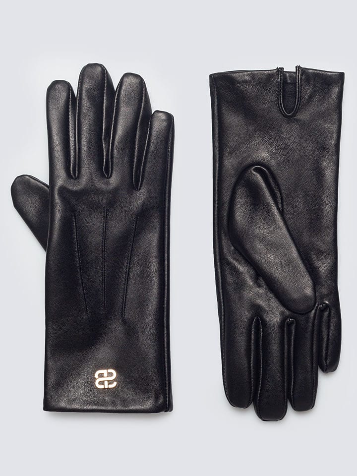 BIG STAR Skórzane rękawiczki w kolorze czarnym rozmiar: L