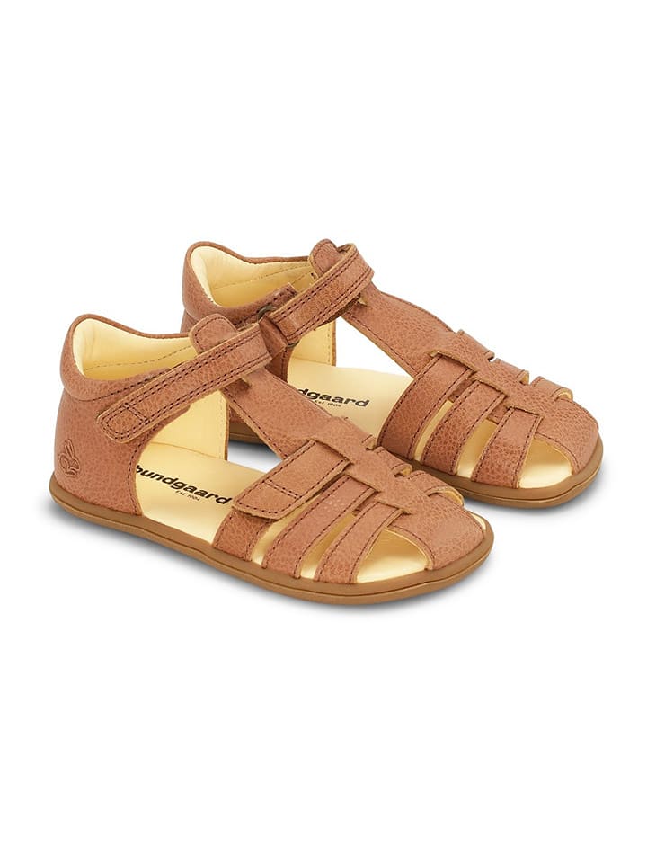 Bundgaard Skórzane półsandały "Rox" w kolorze jasnobrązowym do chodzenia na boso rozmiar: 26