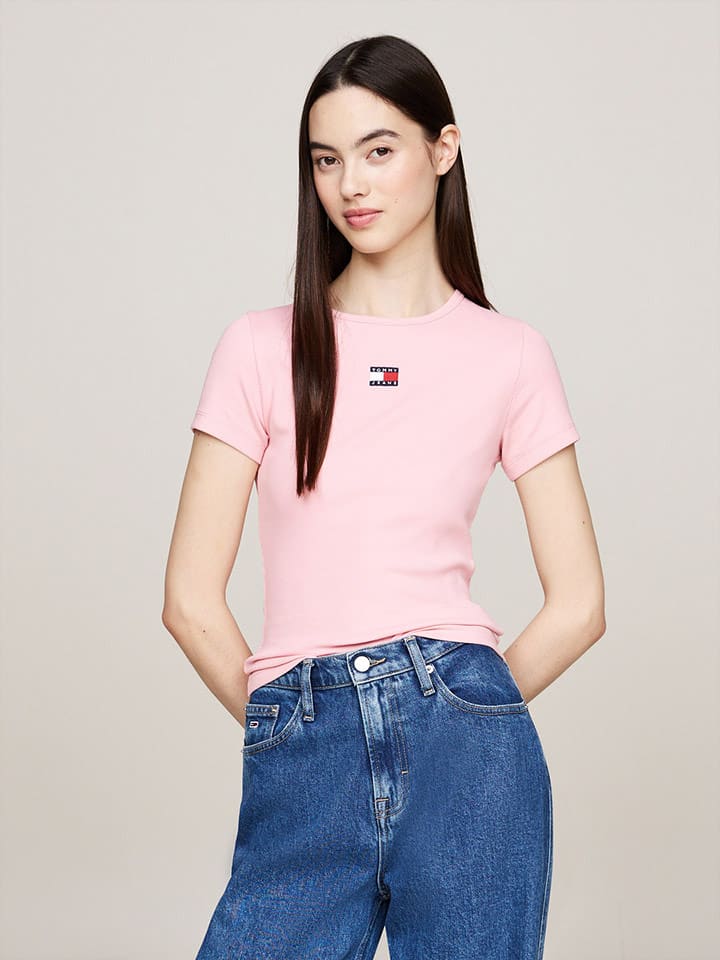 TOMMY JEANS Koszulka w kolorze jasnoróżowym rozmiar: M