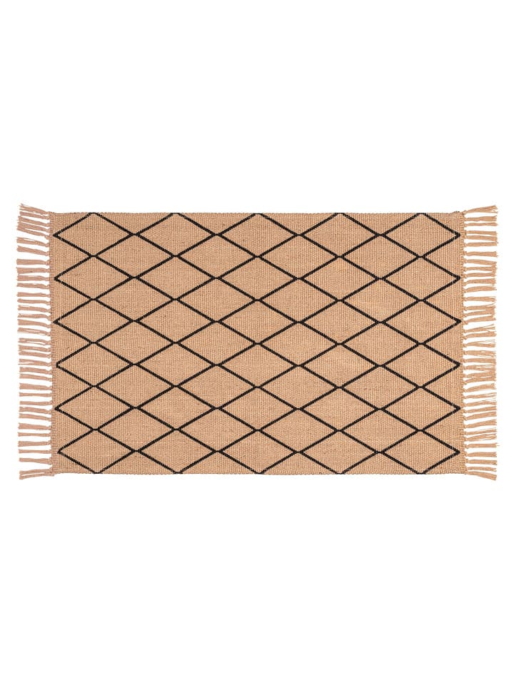 Wenko Dywanik łazienkowy "Calama" w kolorze beżowo-czarnym - 80 x 50 cm rozmiar: onesize