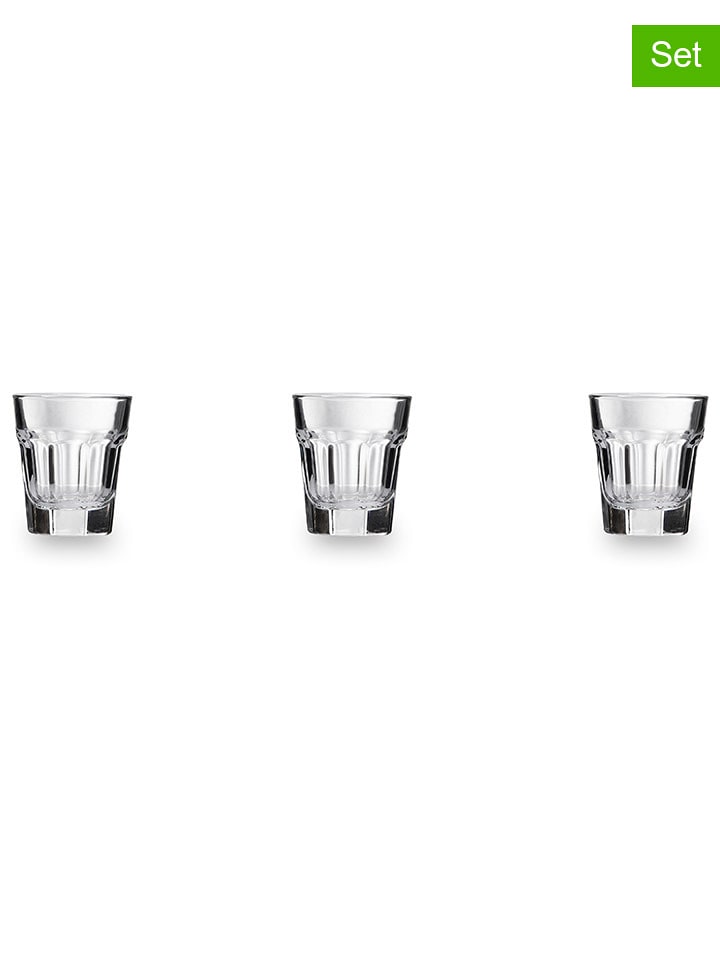 Trendy Kitchen by EXCÉLSA Kieliszki (3 szt.) "New Orleans" do likieru - 45 ml rozmiar: onesize