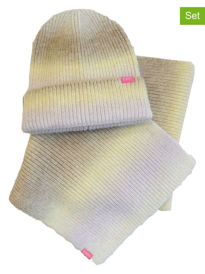 B.Nosy 2-częściowy zestaw "Abbey" w kolorze beżowo-szarym rozmiar: 92-128