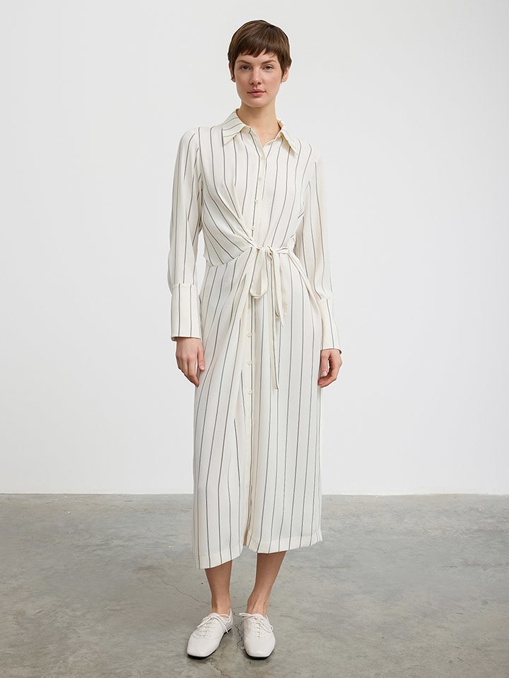 BGN Sukienka w kolorze kremowo-czarnym rozmiar: 38