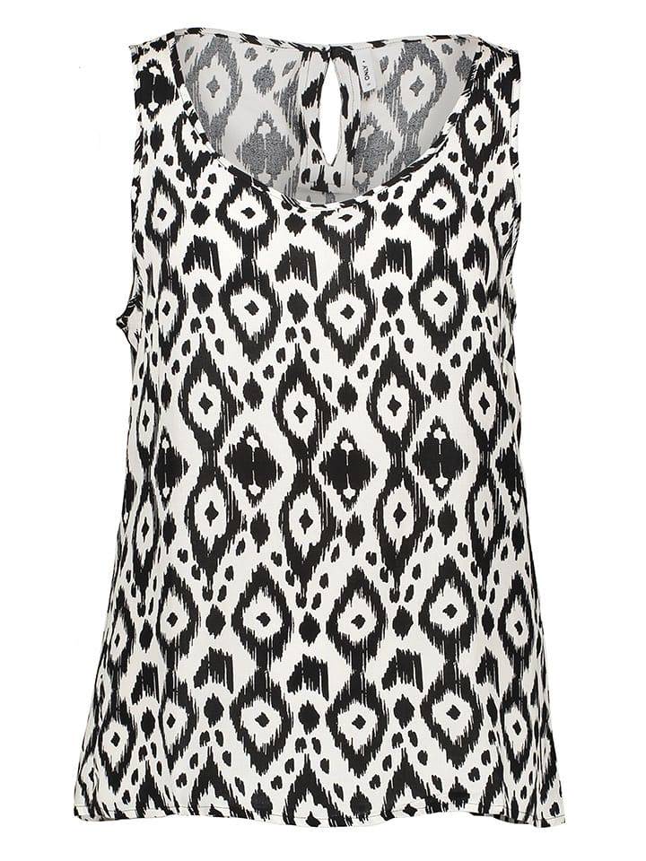 ONLY Top w kolorze biało-czarnym rozmiar: 34