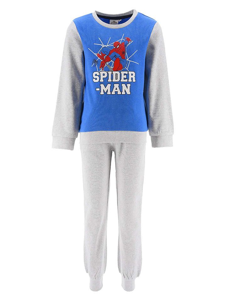 Spiderman Piżama "Spider-Man" w kolorze szaro-niebieskim rozmiar: 98