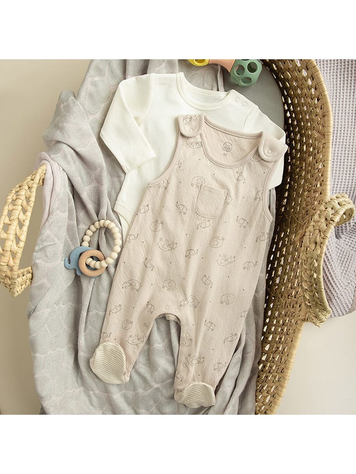 COOL CLUB 2-częściowy zestaw w kolorze beżowo-kremowym rozmiar: 74