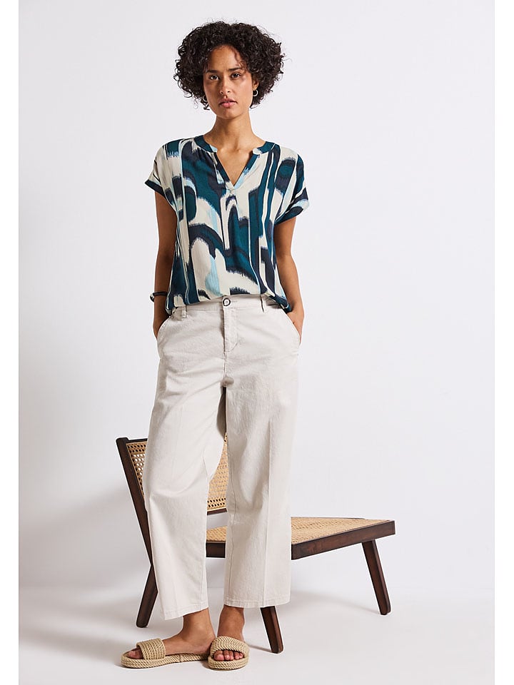 Street One Bluzka w kolorze kremowo-morskim rozmiar: 38