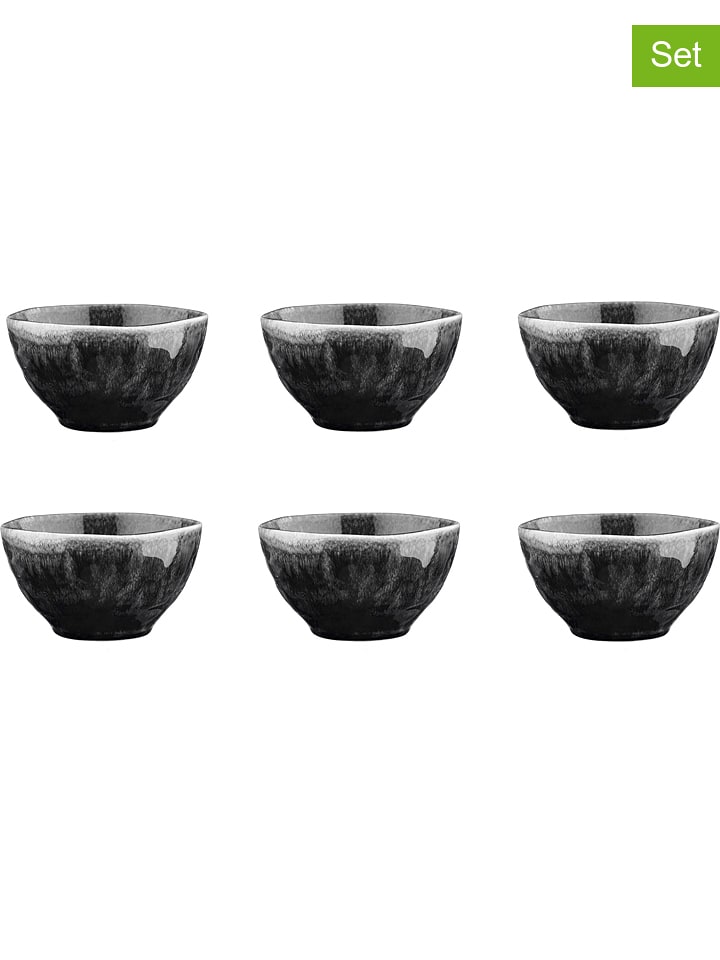 Björn Miski śniadaniowe (6 szt.) "Moon" w kolorze czarnym - Ø 14,5 cm rozmiar: onesize