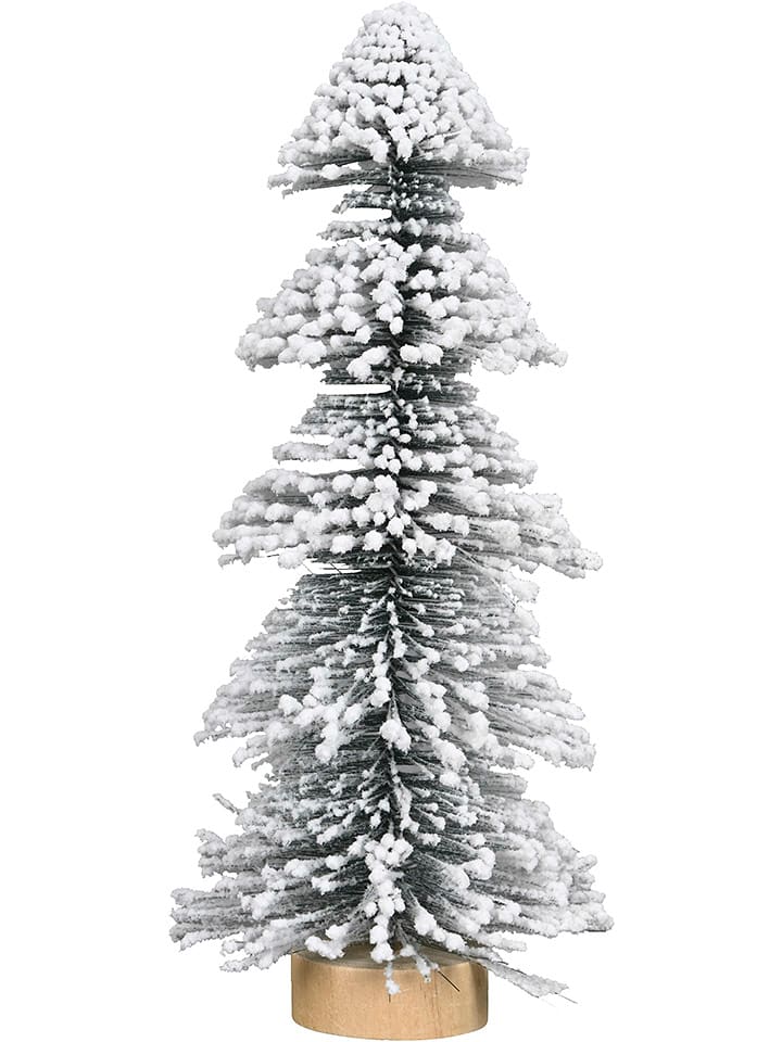 POSIWIO Figurka dekoracyjna "Tree" w kolorze zielono-białym - 17 x 40 cm rozmiar: onesize