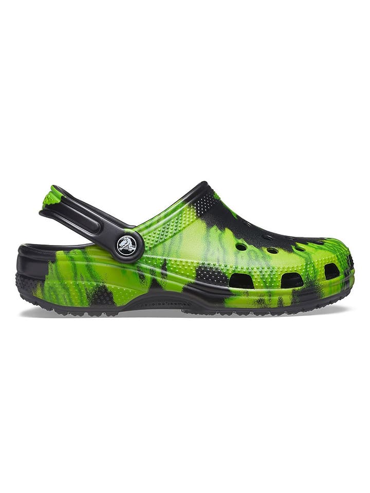 Crocs Chodaki "Classic Tie Dye" w kolorze czarno-zielonym rozmiar: 22/23