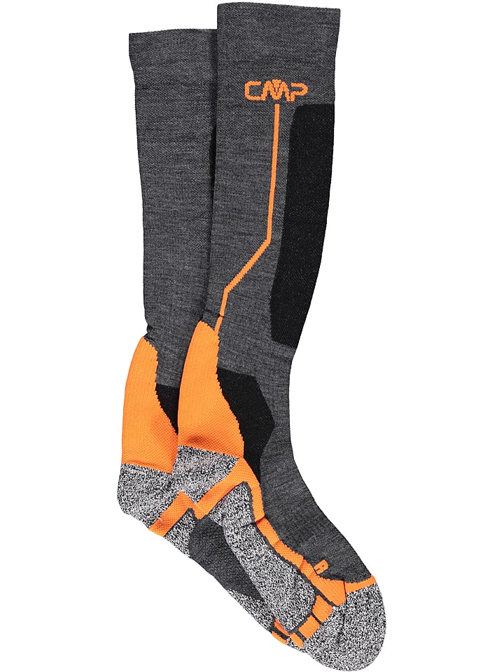 CMP Skarpety narciarskie w kolorze antracytowo-pomarańczowym rozmiar: 46/48