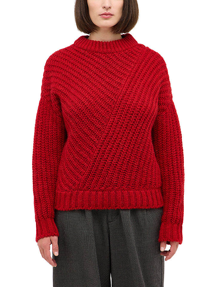 Mustang Sweter w kolorze czerwonym rozmiar: XL