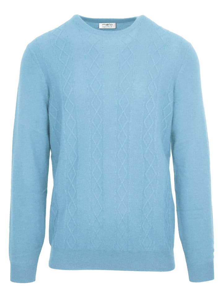 Malo Optimum Kaszmirowy sweter w kolorze błękitnym rozmiar: M