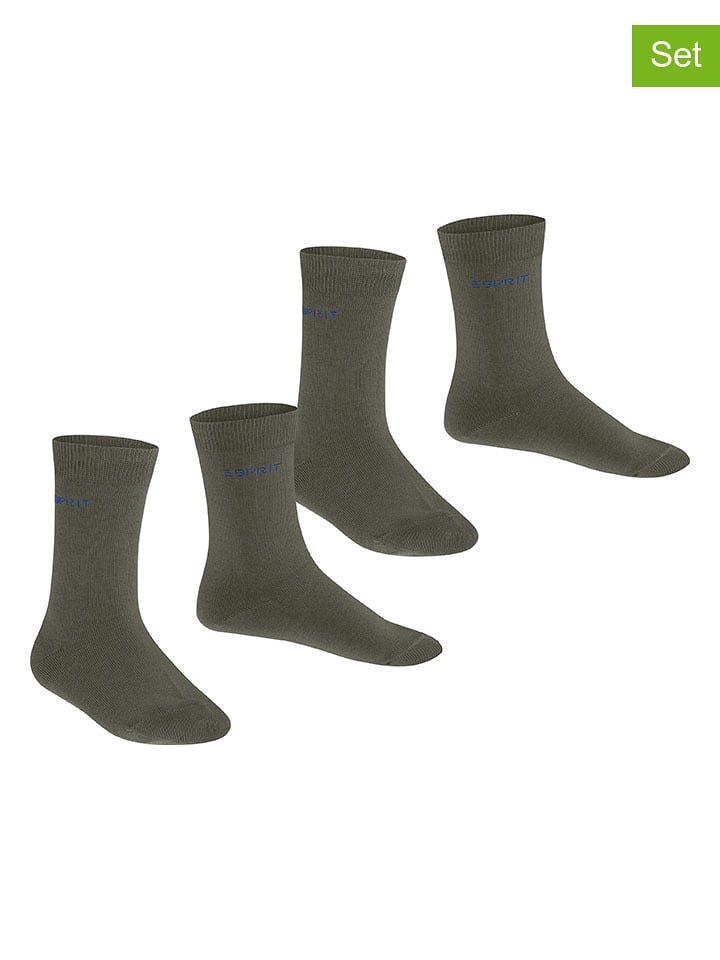 ESPRIT Skarpety (2 pary) "Foot" w kolorze khaki rozmiar: 23-26