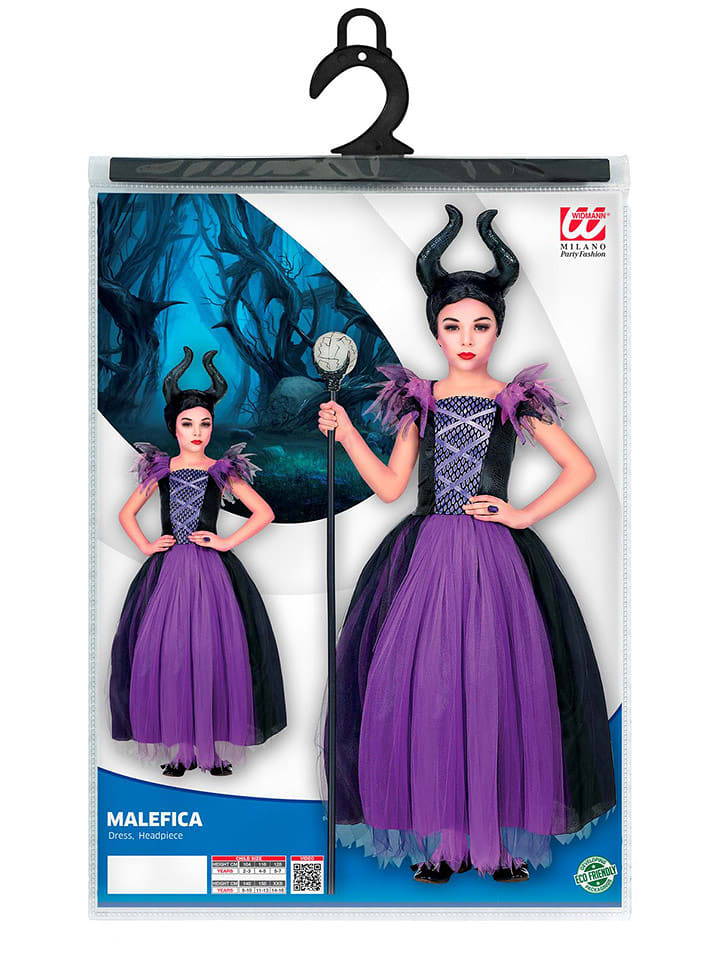 Carnival Party 2-częściowy kostium "Malefizia" w kolorze fioletowo-czarnym rozmiar: 164