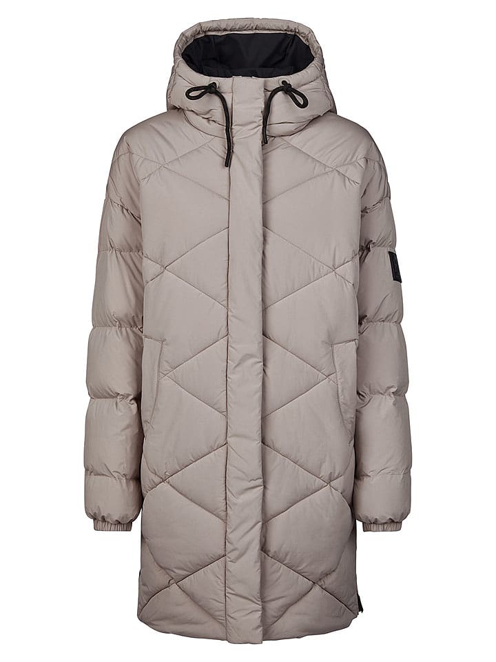 ELBSAND Płaszcz pikowany "Yva" w kolorze beżowym rozmiar: L