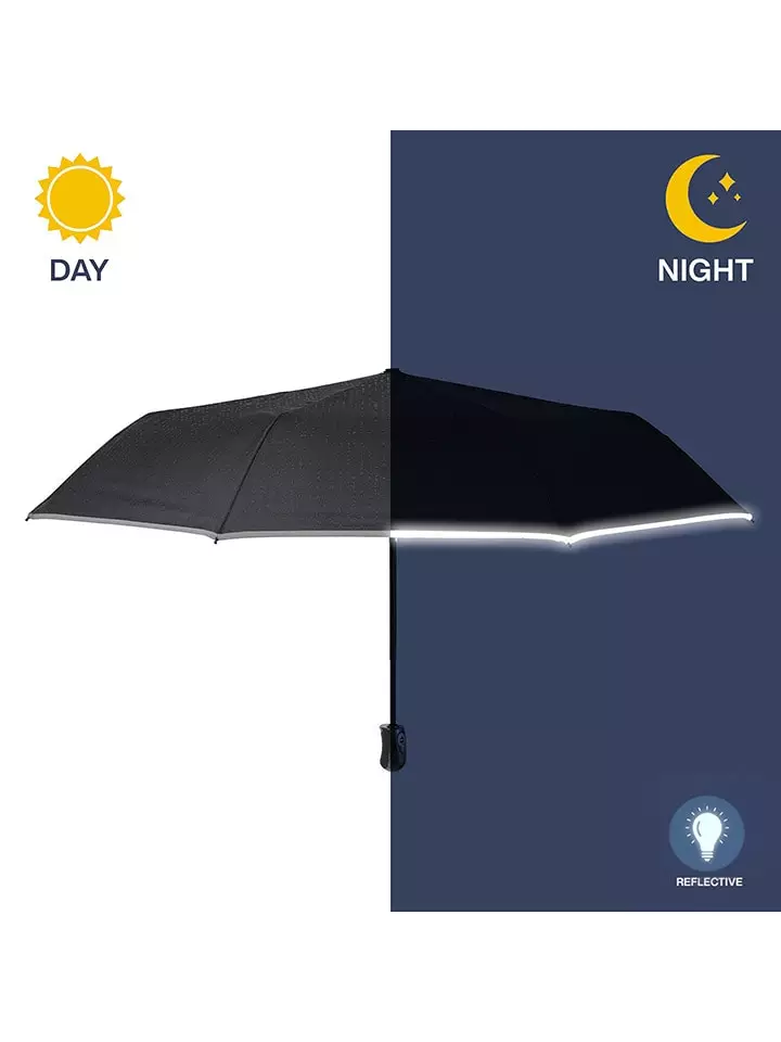 PERLETTI Parasol "Reflective" w kolorze czarnym - Ø 104 cm rozmiar: onesize