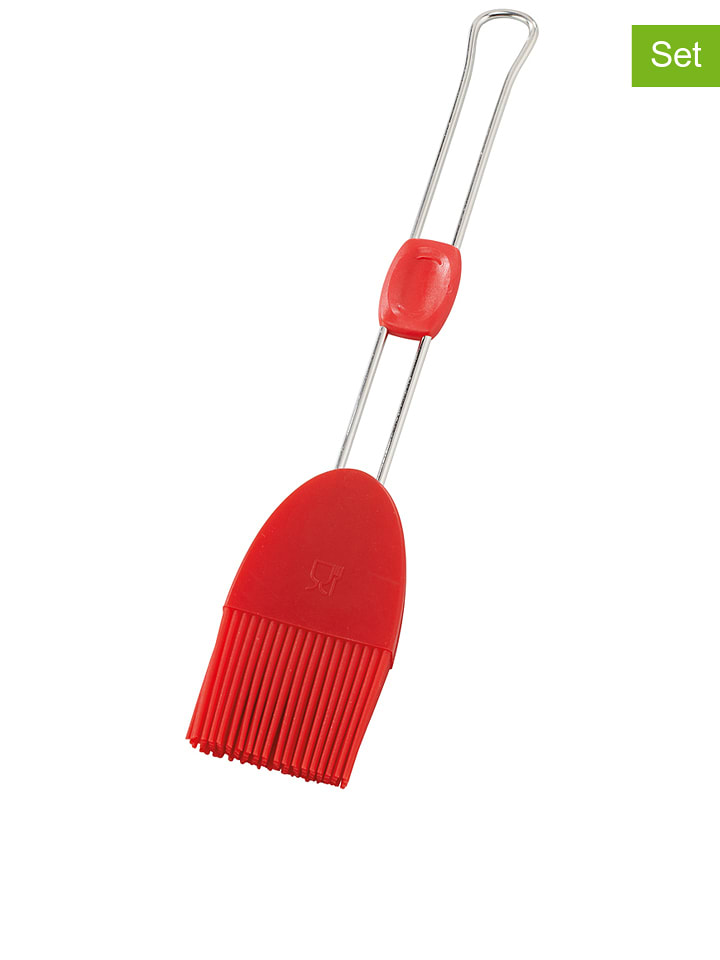 Dr. Oetker Pędzle cukiernicze (2 szt.) "Flexxible" w kolorze czerwonym - 26 cm rozmiar: onesize