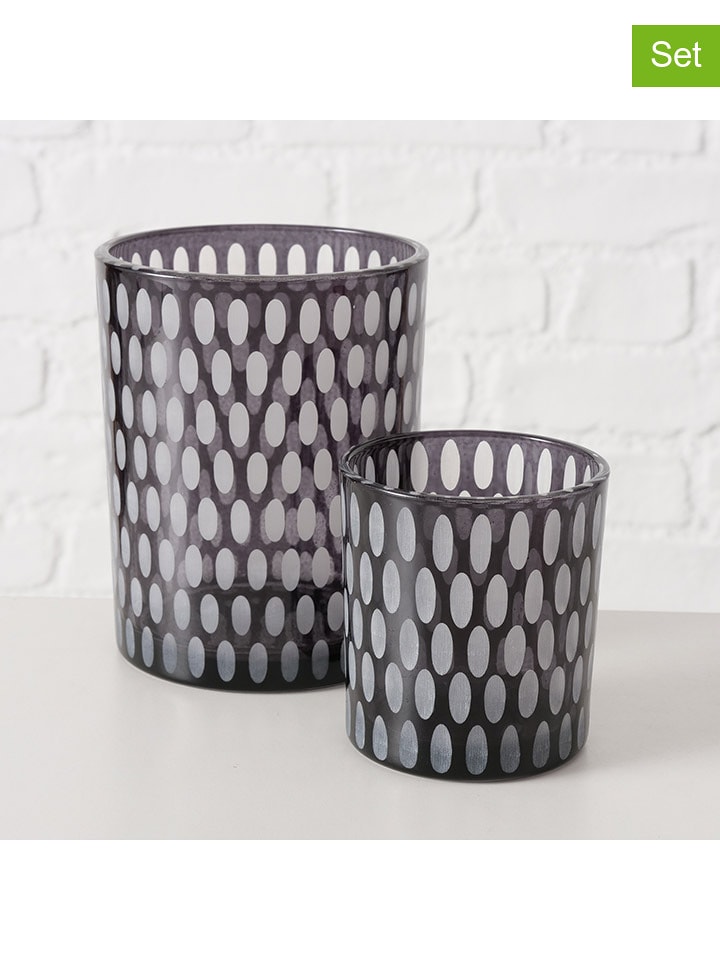 Boltze Świeczniki (2 szt.) "Carvio'' w kolorze czarnym rozmiar: onesize