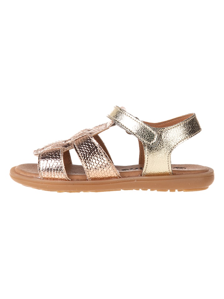 kmins Skórzane sandały w kolorze złotym rozmiar: 29