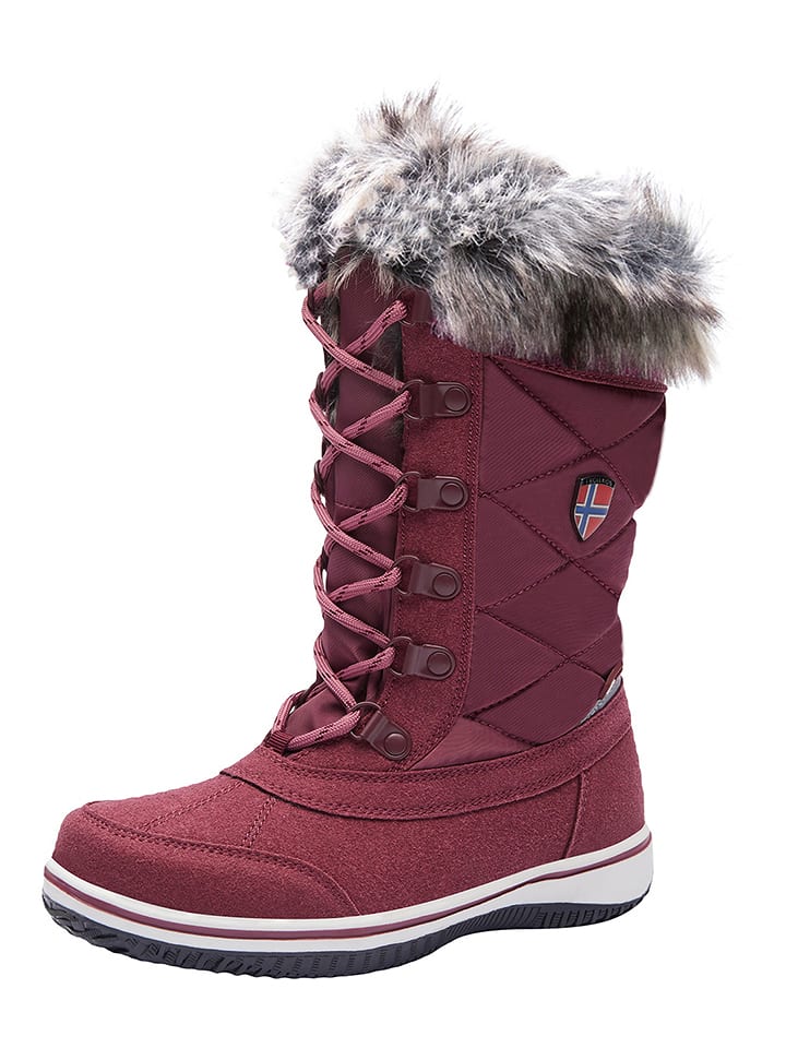 Trollkids Kozaki zimowe "Holmenkollen" w kolorze bordowym rozmiar: 34