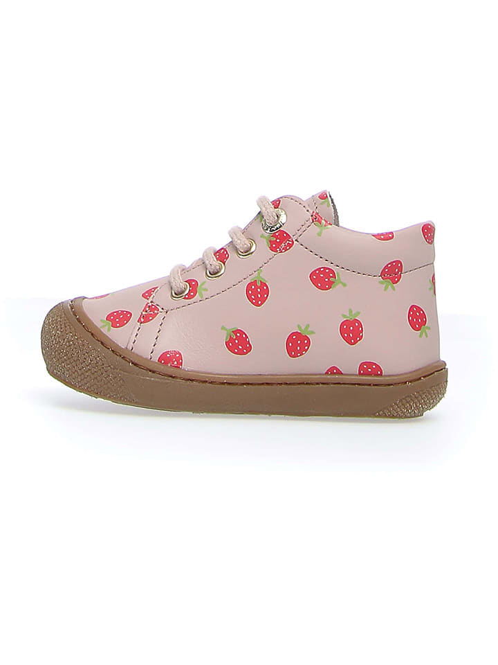 Naturino Skórzane buty "Cocoon" w kolorze jasnoróżowym do nauki chodzenia rozmiar: 23