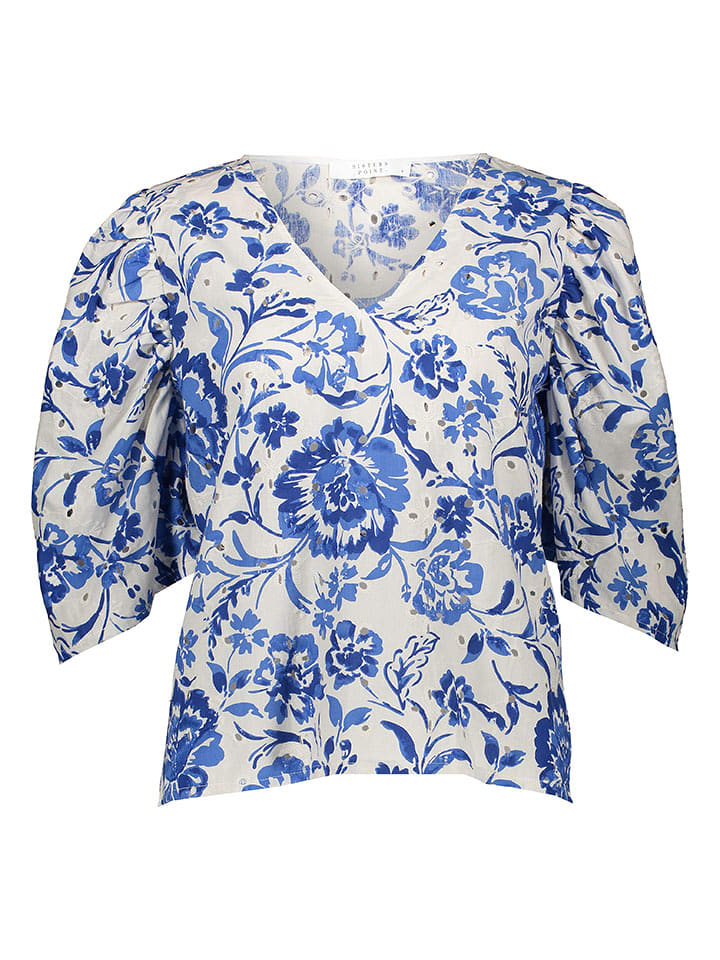 SisterS point Bluzka w kolorze kremowo-niebieskim rozmiar: XL