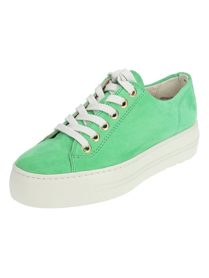 Paul Green Skórzane sneakersy w kolorze zielonym rozmiar: 38