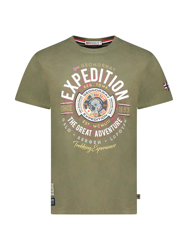 Geographical Norway Koszulka "Jaldemar" w kolorze khaki rozmiar: 128