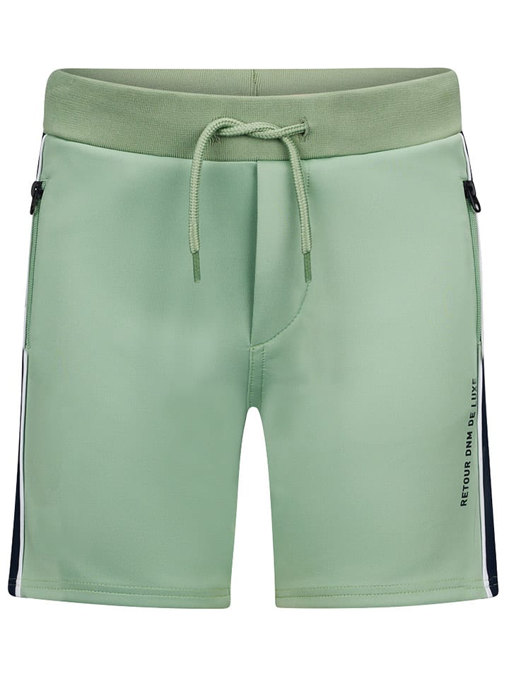 Retour Szorty dresowe w kolorze miętowo-granatowym rozmiar: 146/152