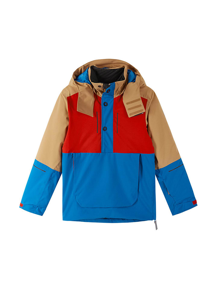 Reima Kurtka zimowa "Arantila" w kolorze jasnobrązowo-niebiesko-czerwonym rozmiar: 152