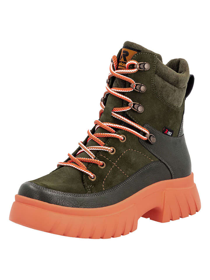 rieker Botki w kolorze oliwkowo-czarnym rozmiar: 36